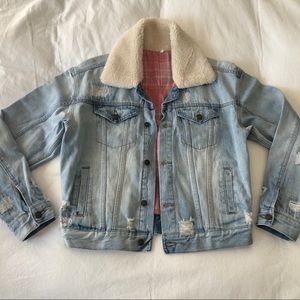 Free People lined denim jacket